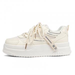 RENBEN Нескользящие, износостойкие, дышащие низкие кроссовки для скейтбординга, женские, белые, серые