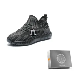 HACKBUTEER Низкие кеды унисекс в коробке черно-серые, цвет Black Gray