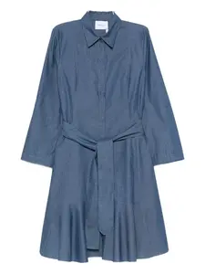 Мини-платье со вставками Akris Punto, синий