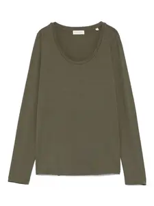 Топ с круглым вырезом и длинными рукавами Marc O'Polo, зеленый