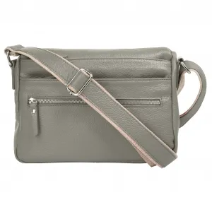 Сумка через плечо Samantha Look, натуральная кожа, производство Италия, серый