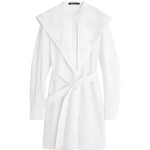 ELLE Длинная юбка с длинными рукавами для женщин, зимняя, белая