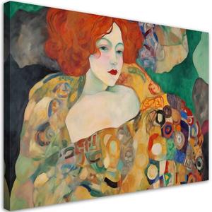 Картина арт-принт KUNSTLOFT Klimt - Red-haired Woman, многоцветный