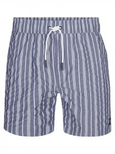 Petrol Industries Полосатые плавки Reefway синего цвета