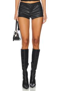 Шорты gianna из искусственной кожи Superdown, черный