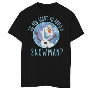 Футболка «Олаф» из мультфильма «Холодное сердце 2» для мальчиков 8–20 лет. Хотите построить снеговика? Disney