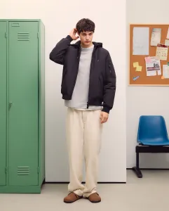 Куртка-бомбер мужская с капюшоном Green Coast, черный