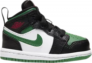 Кроссовки Air Jordan 1 Mid TD Black Pine Green, черный