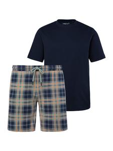 Men Plus Длинная пижама темно-синего цвета