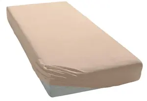 Элегантные приталенные простыни "Мако-Джерси", высокое качество с содержанием эластана Elegante 140-160х200-220 см, 1 шт., бежевый