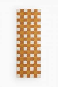 Ковер H&M Checkered Cotton Carpet, 70x200 см, темно-желтый
