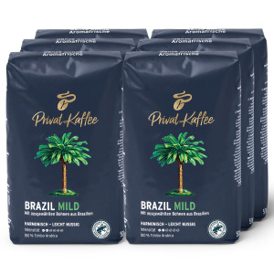 Кофе в зернах Tchibo Privat Kaffee Brazil Mild, 6 x 500 гр