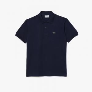 Поло Lacoste Logo-Patched Short-Sleeve, темно-синий