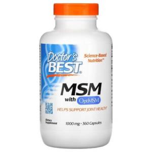 МСМ с OptiMSM, Doctor's Best, 1000 мг, 360 капсул