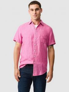 Palm Beach Linen Slim Fit рубашка с короткими рукавами Rodd & Gunn, Flamingo