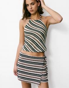 Полосатый топ-халтер Pull&Bear в полоску