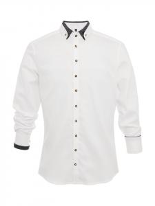 Рубашка 420006-3536 белого-антрацитового цвета Gipfelstürmer