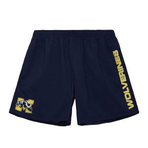Шорты NCAA MICHIGAN WOLVERINES TEAM HERITAGE WOVEN SHORTS Mitchell And Ness, цвет Navyblau