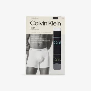 Трусы Calvin Klein Айкон низкие утягивающие хлопковые 3 шт, белый