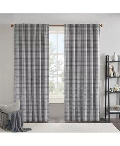 Карман для штанги в клетку и задняя штора с флисовой подкладкой Madison Park, серый