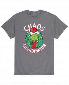 Мужская футболка dr. seuss the grinch chaos AIRWAVES, серый