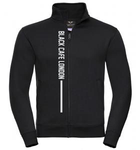 Куртка Black-Cafe London Stripe со стоячим воротником, черный