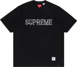 Футболка Supreme Bones Short-Sleeve Top 'Black', черный