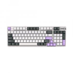 Клавиатура механическая игровая ThundeRobot T96, Kailh Red, белый/сиреневый/серый, английская раскладка
