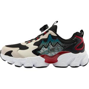 Износостойкие низкие кроссовки Dragon Spine для детей и подростков QIAODAN, черный/красный