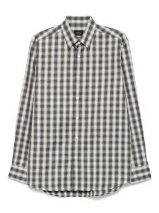 Клетчатая рубашка Brioni, зеленый