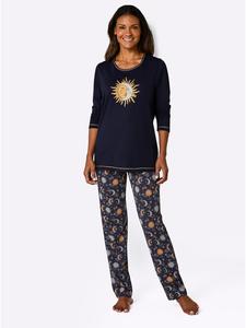 WITT WEIDEN Пижама с принтом в сине-охристых тонах