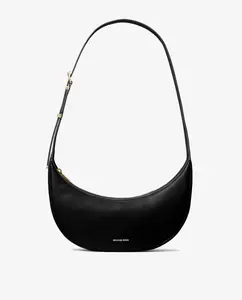 Кожаная сумка на плечо Avra ​​в форме полумесяца Michael Michael Kors, цвет Blanco