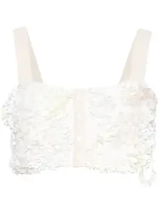 Топ-корсет с пайетками Plan C, нейтральный