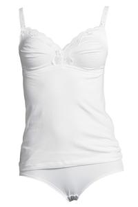 PETITE FLEUR Майка в белом цвете