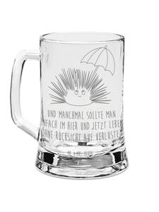 Пивная кружка с морским ежом и надписью на прозрачном фоне Mr. & Mrs. Panda