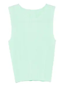 Ежемесячные цвета: Май — плиссированный топ без рукавов Pleats Please Issey Miyake, зеленый