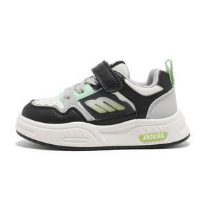 Нескользящие, износостойкие, упругие, легкие, амортизирующие. Низкие детские кроссовки для повседневной носки. ABC KIDS, серый/зеленый/черный