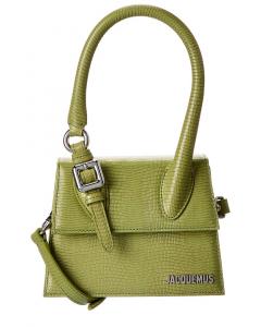 Жакемюс The Chiquito Medium Сумка через плечо из кожи с тиснением под ящерицу Jacquemus, зеленый