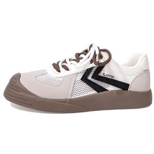 Женские противоскользящие износостойкие низкие кеды для скейтбординга Feiyue бежевый/черный