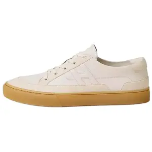 HERMES Низкие мужские скейтбордические кроссовки Deep Low бежевого цвета