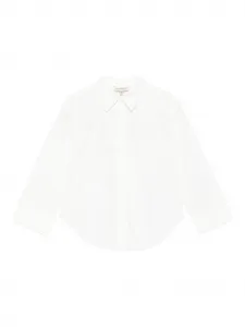 Рубашка с воротником, украшенная кристаллами TWINSET Kids, белый