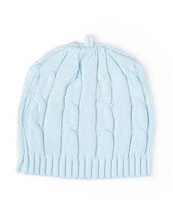 Шапка-бини косой вязки для маленьких мальчиков Baby Mode Signature, синий