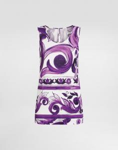 Топ с принтом майолика Dolce & Gabbana, мультиколор