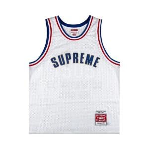 Футболка Supreme x Mitchell And Ness Basketball Jersey 'White', белый