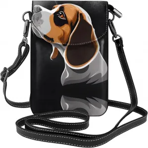 Милый маленький чехол для телефона с принтом собачки, сумка через плечо с магнитной застежкой и отделениями для карт, из искусственной кожи Ultra Fiber.