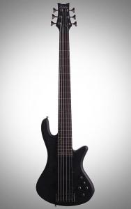 Schecter Stiletto Studio-6 6-струнная электрическая бас-гитара, See Thru Black Satin