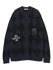 Кардиган с узором Undercover, синий