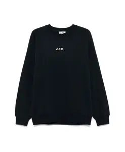 Толстовка с логотипом темно-синего цвета A.P.C., синий