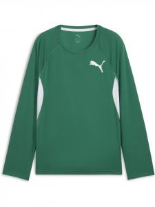 Футболка Y CROSS THE LINE Longsleeve 3.0 зеленого цвета Puma