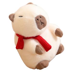 Капибара шарф кукла плюшевая кукла высота 25см/35см длина 25см/35см Fox fairy, белый